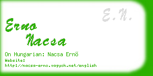 erno nacsa business card